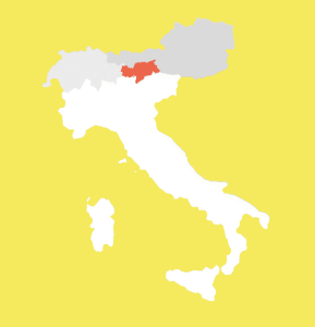 L’Alto Adige è segnato in rosso sulla cartina