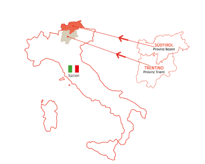 Cartina Italia e Alto Adige